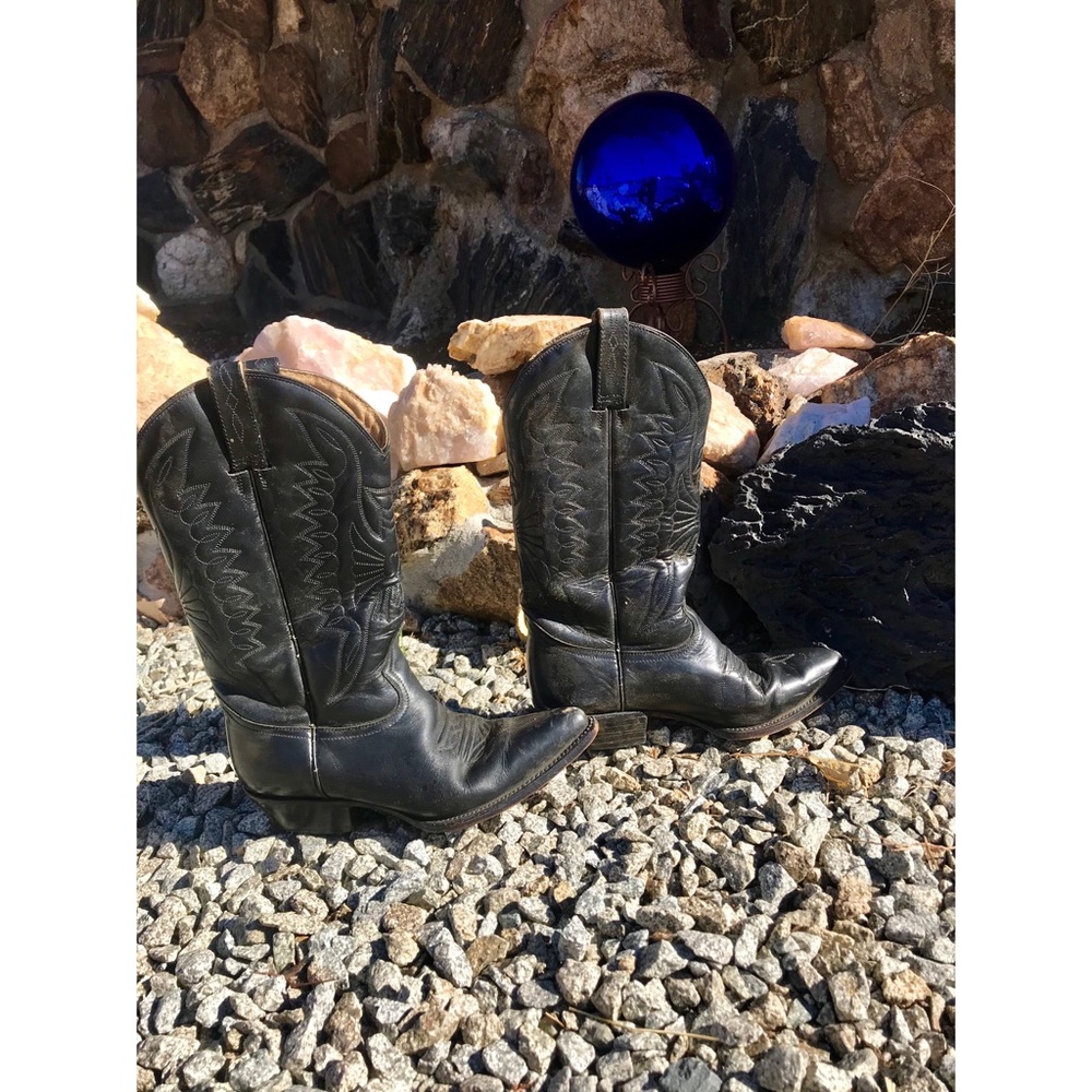Vintage black cowboy/cowgirl boots
